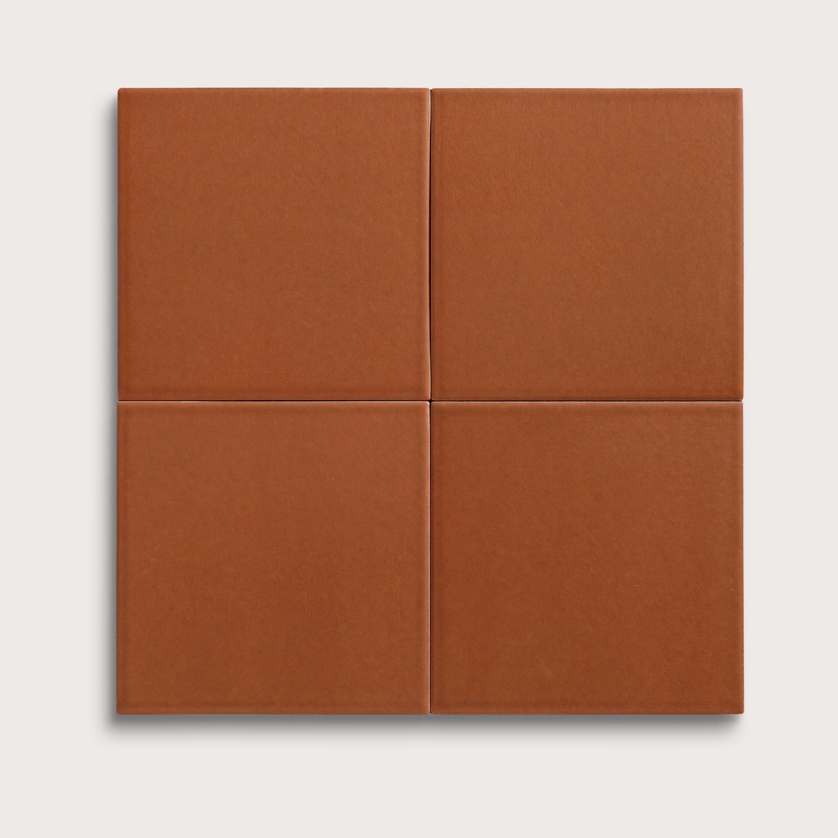 Saddle ceramic tile, 6 by 6 inches, matte finish