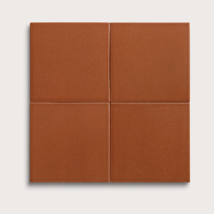 Saddle ceramic tile, 6 by 6 inches, matte finish
