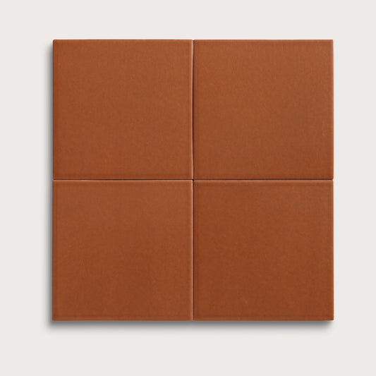 Saddle ceramic tile, 6 by 6 inches, matte finish
