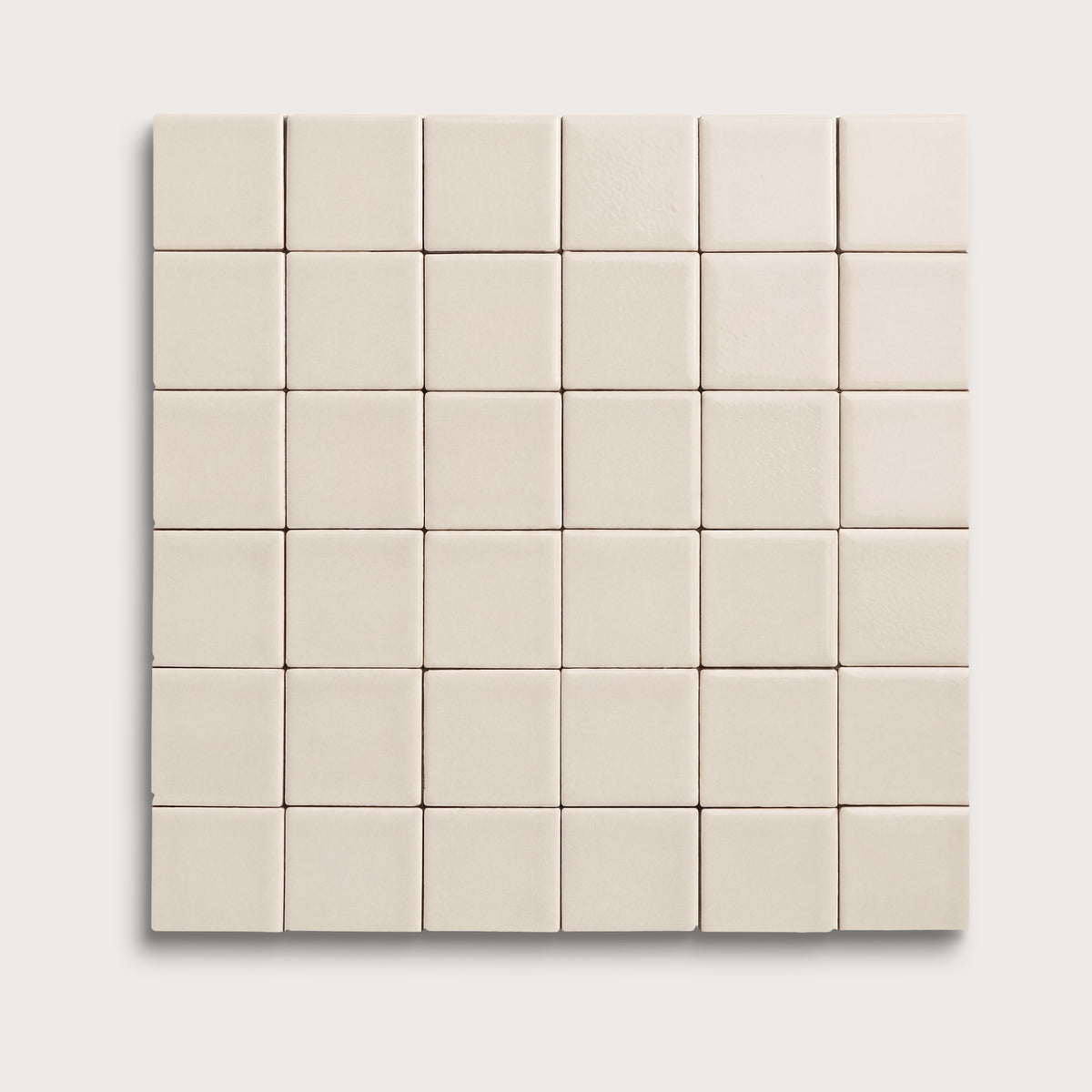 Shell ceramic tile, 2 by 2 inch mosaic, gloss finish