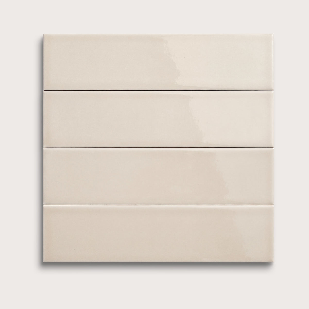 Shell ceramic tile, 3 by 12 inches, gloss finish