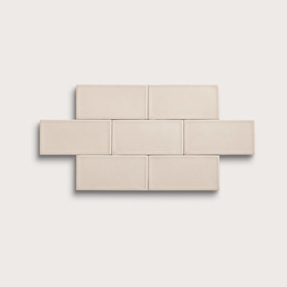 Shell ceramic tile, 3 by 6 inches, matte finish