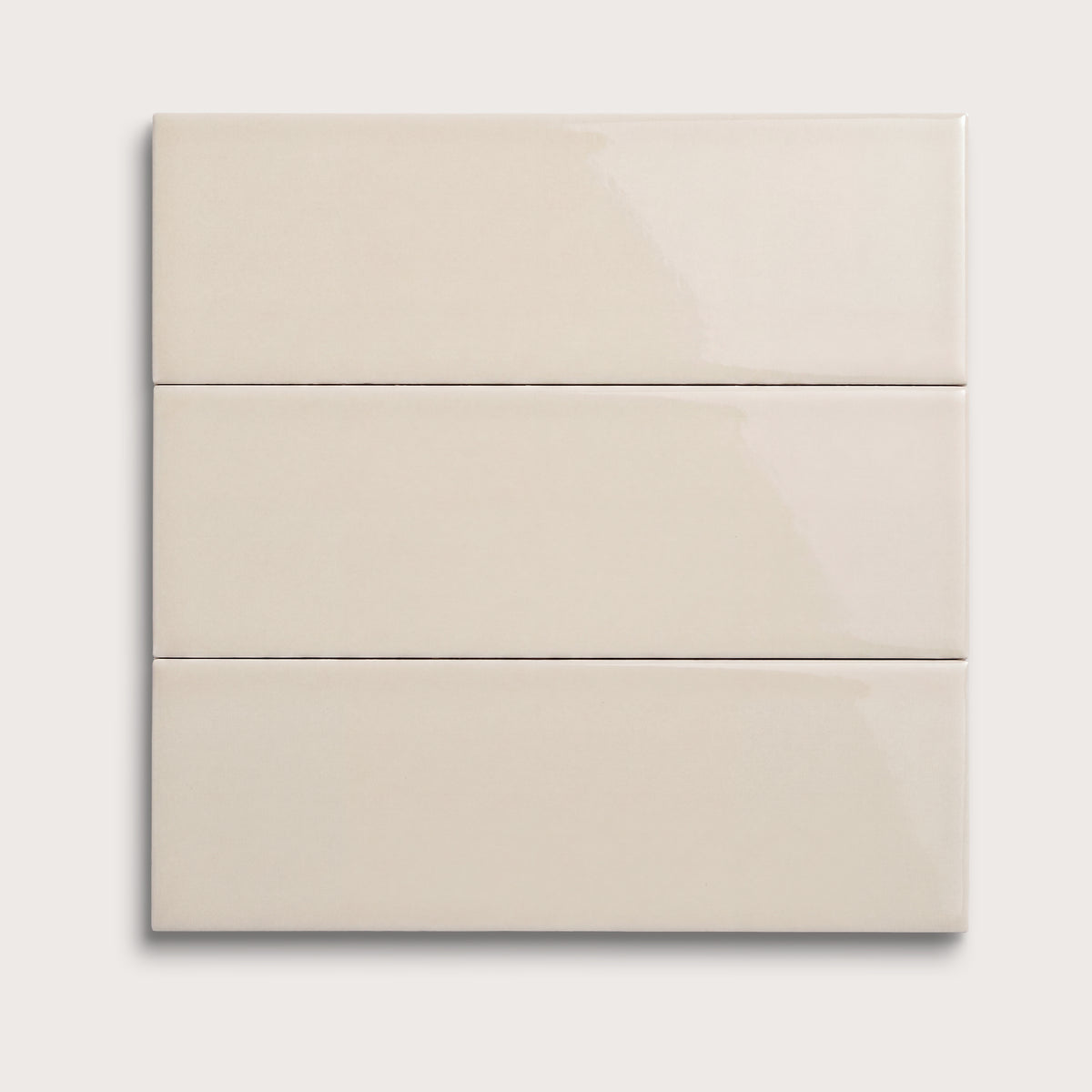 Shell ceramic tile, 4 by 12 inches, gloss finish