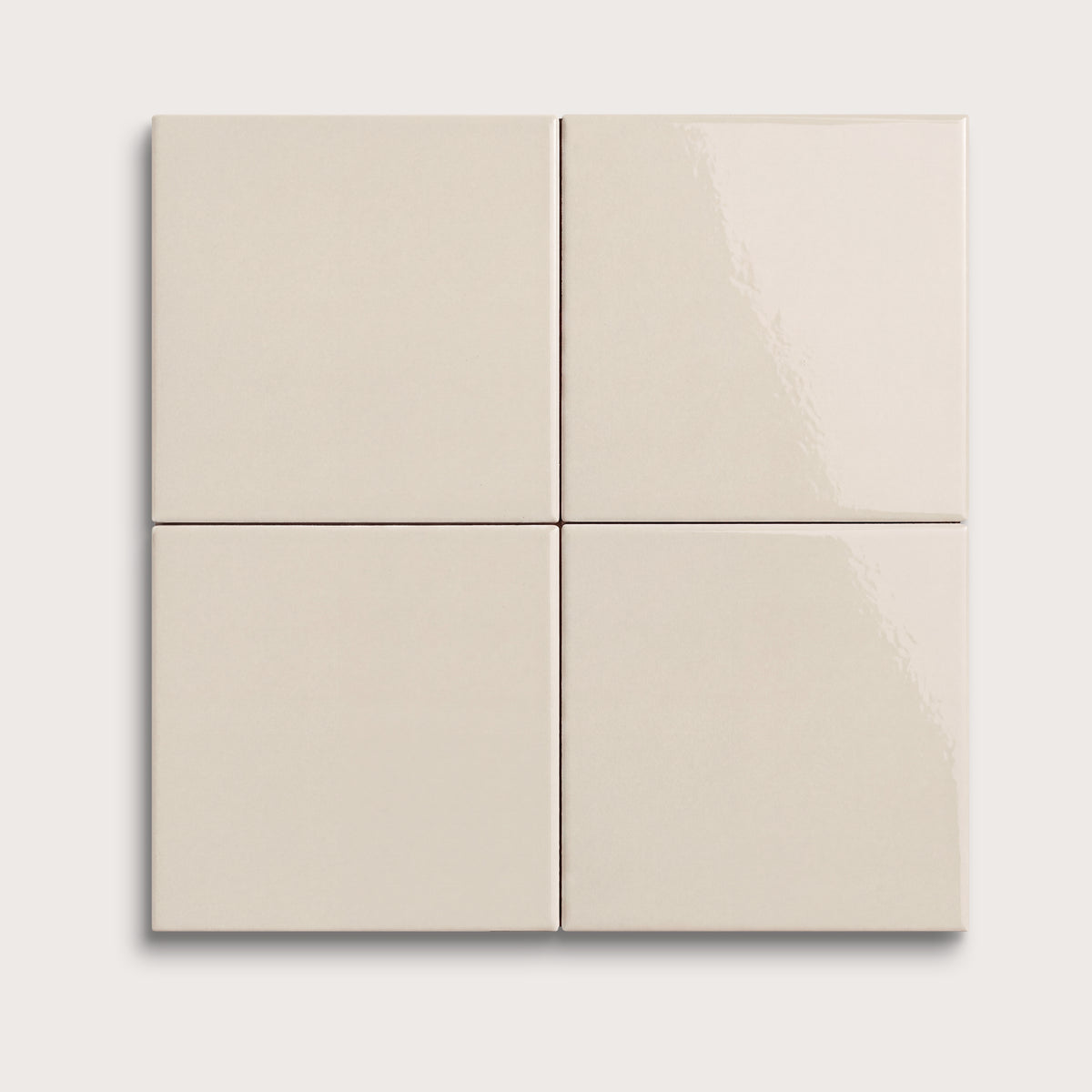 Shell ceramic tile, 4 by 4 inches, gloss finish