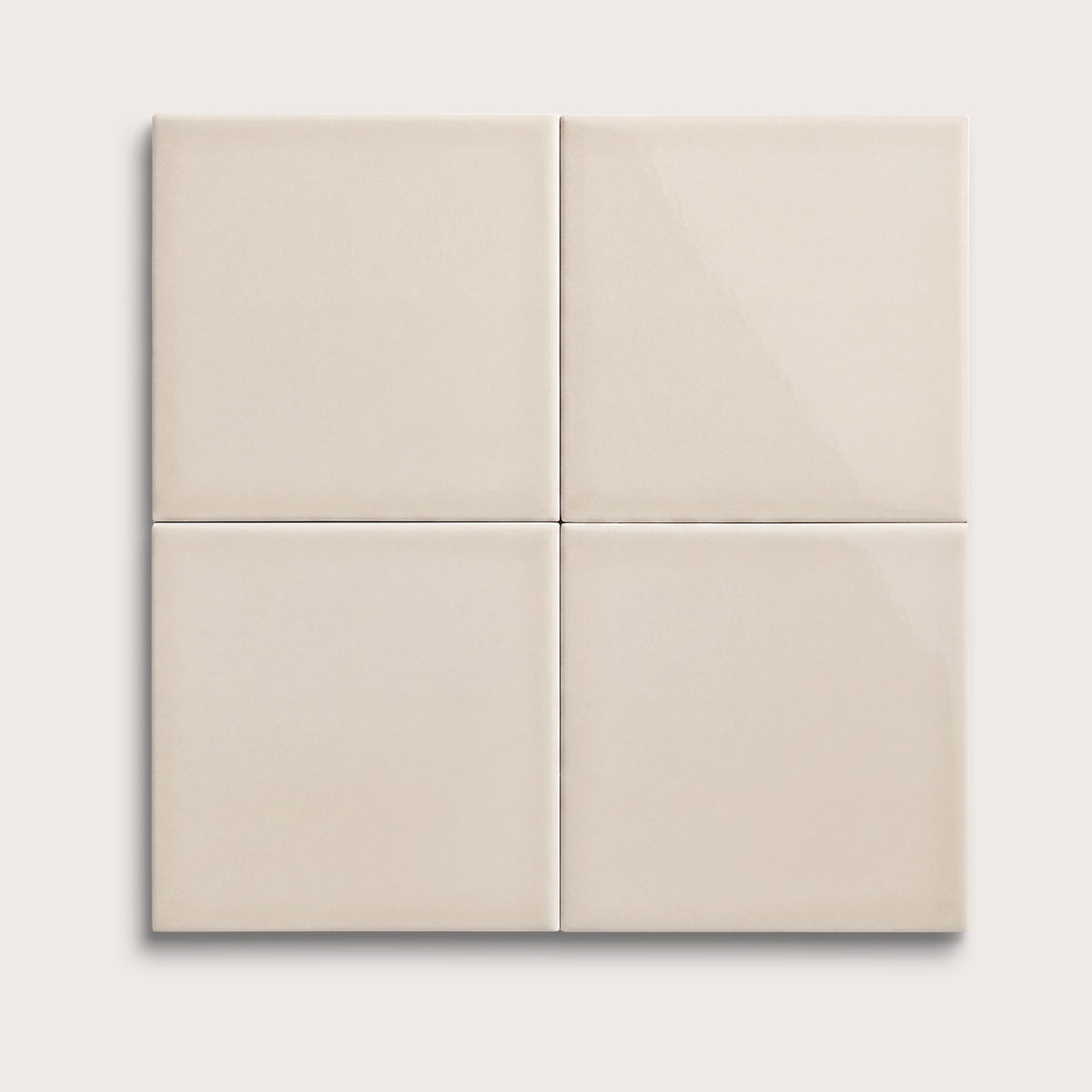 Shell ceramic tile, 6 by 6 inches, gloss finish