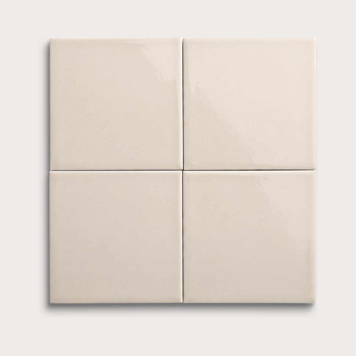 Shell ceramic tile, 8 by 8 inches, gloss finish