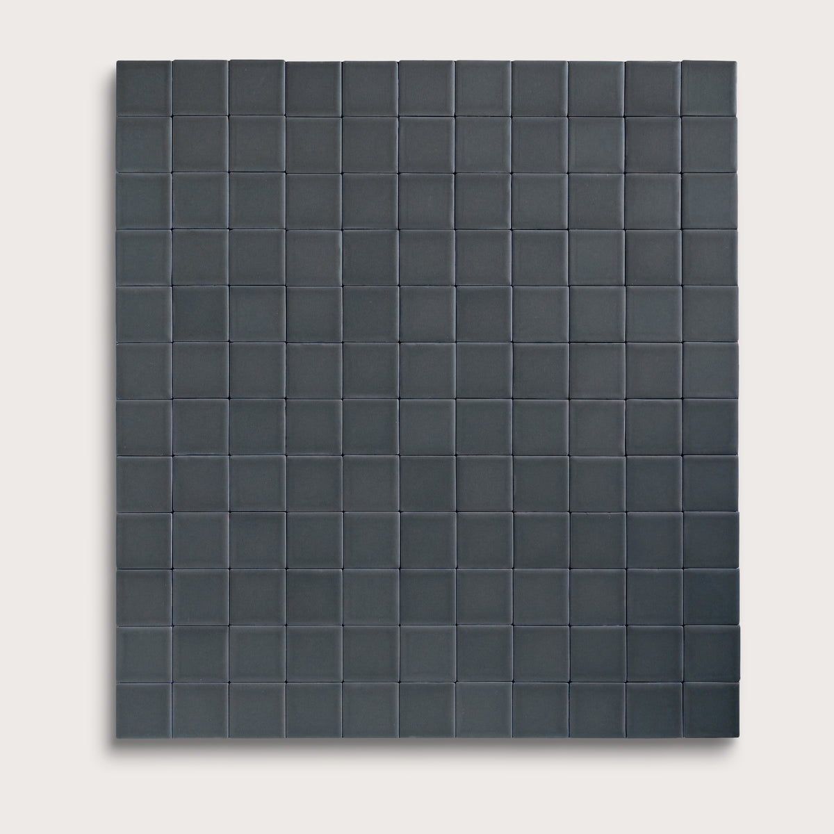 Smoke ceramic tile, 2 by 2 inch mosaic, matte finish