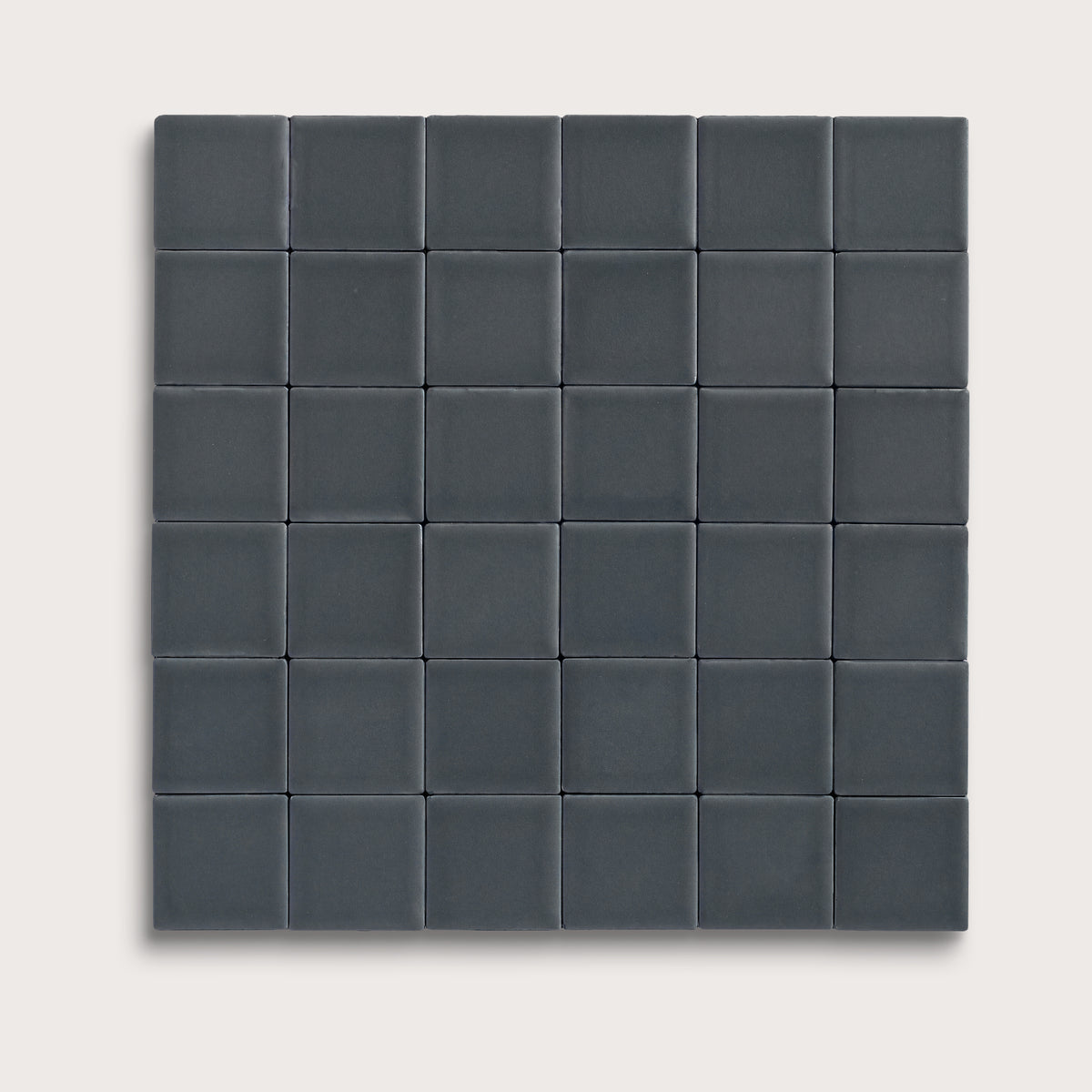 Smoke ceramic tile, 2 by 2 inch mosaic, matte finish