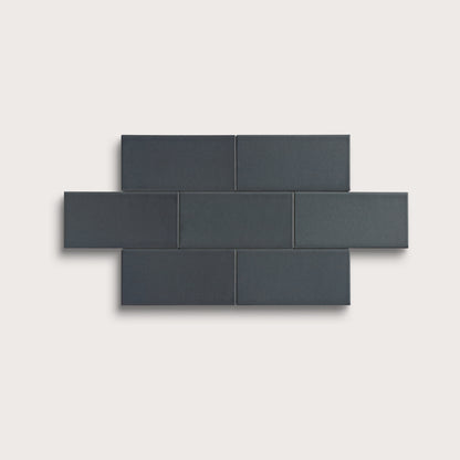 Smoke ceramic tile, 2 by 4 inches, matte finish