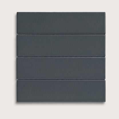 Smoke ceramic tile, 2 by 8 inches, matte finish