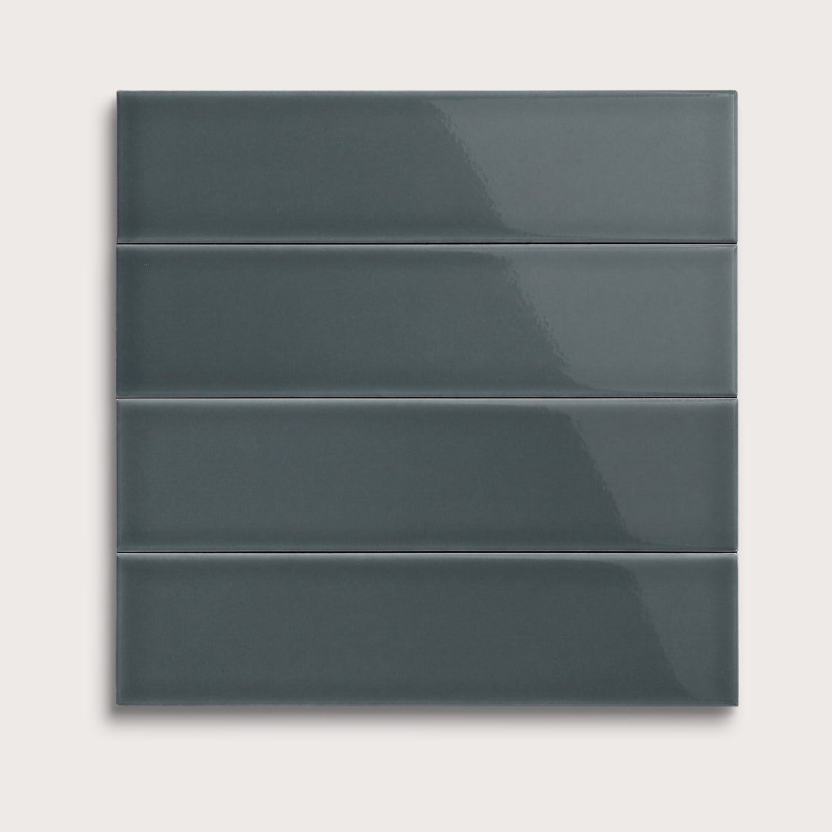 Smoke ceramic tile, 3 by 12 inches, gloss finish