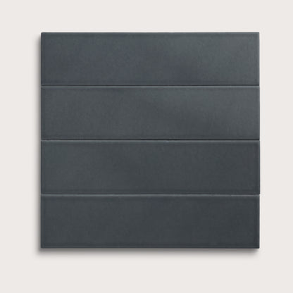 Smoke ceramic tile, 3 by 12 inches, matte finish