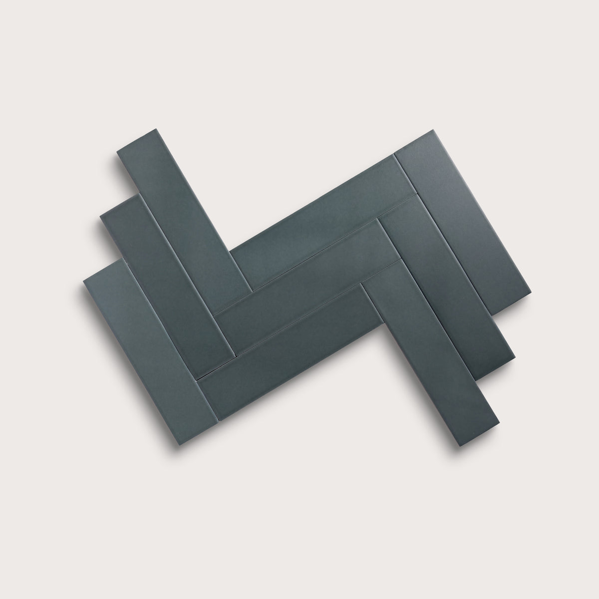 Smoke ceramic tile, 3 by 12 inches, matte finish