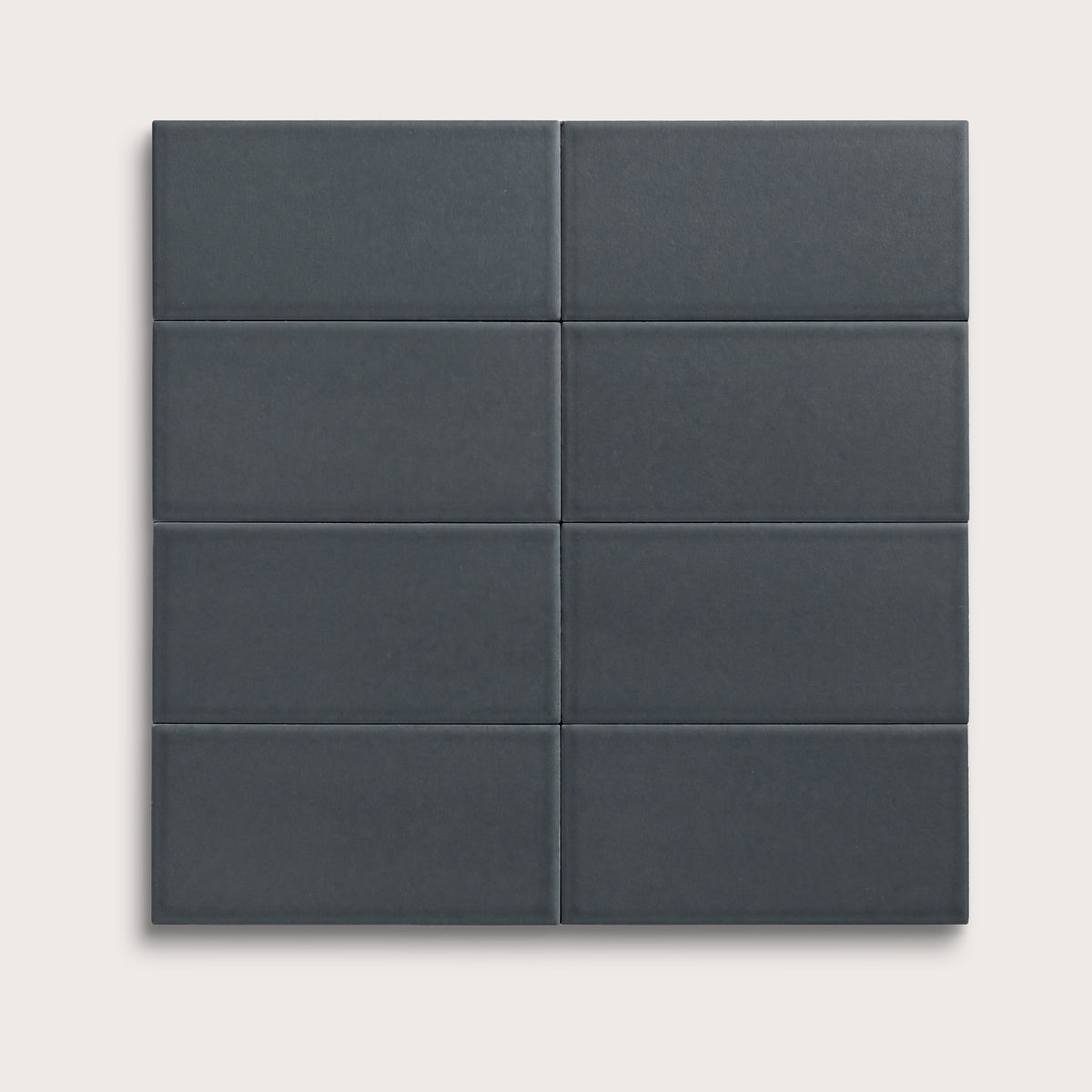 Smoke ceramic tile, 3 by 6 inches, matte finish