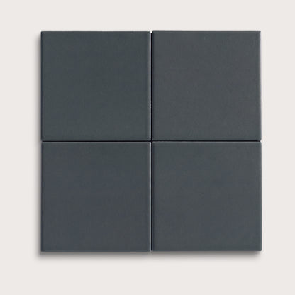 Smoke ceramic tile, 4 by 4 inches, matte finish
