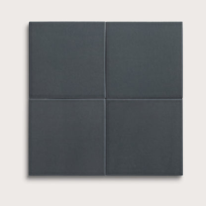 Smoke ceramic tile, 6 by 6 inches, matte finish