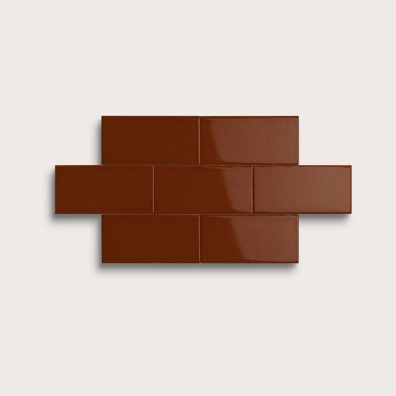 Spice ceramic tile, 2 by 4 inches, gloss finish