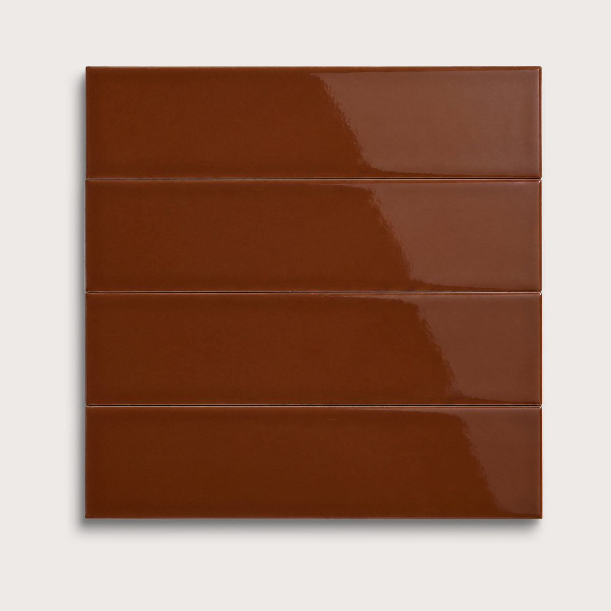 Spice ceramic tile, 3 by 12 inches, gloss finish