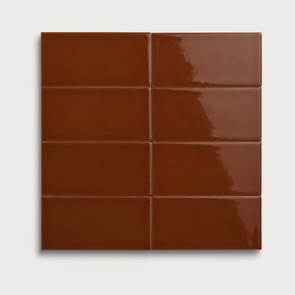 Spice ceramic tile, 3 by 6 inches, gloss finish