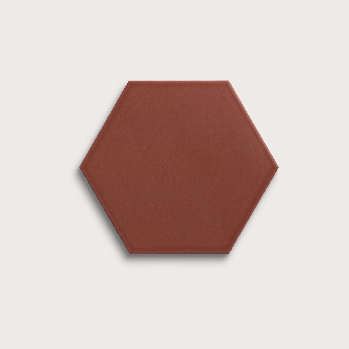 Spice ceramic tile, 8 inch hex, matte finish