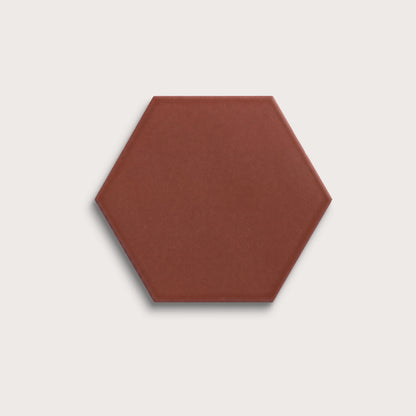 Spice ceramic tile, 8 inch hex, matte finish