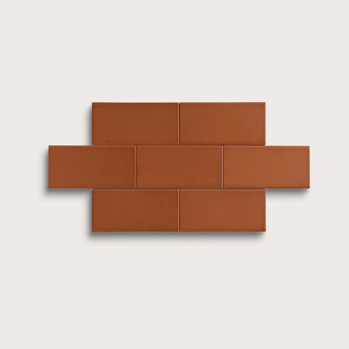 Saddle ceramic tile, 2 by 4 inches, matte finish