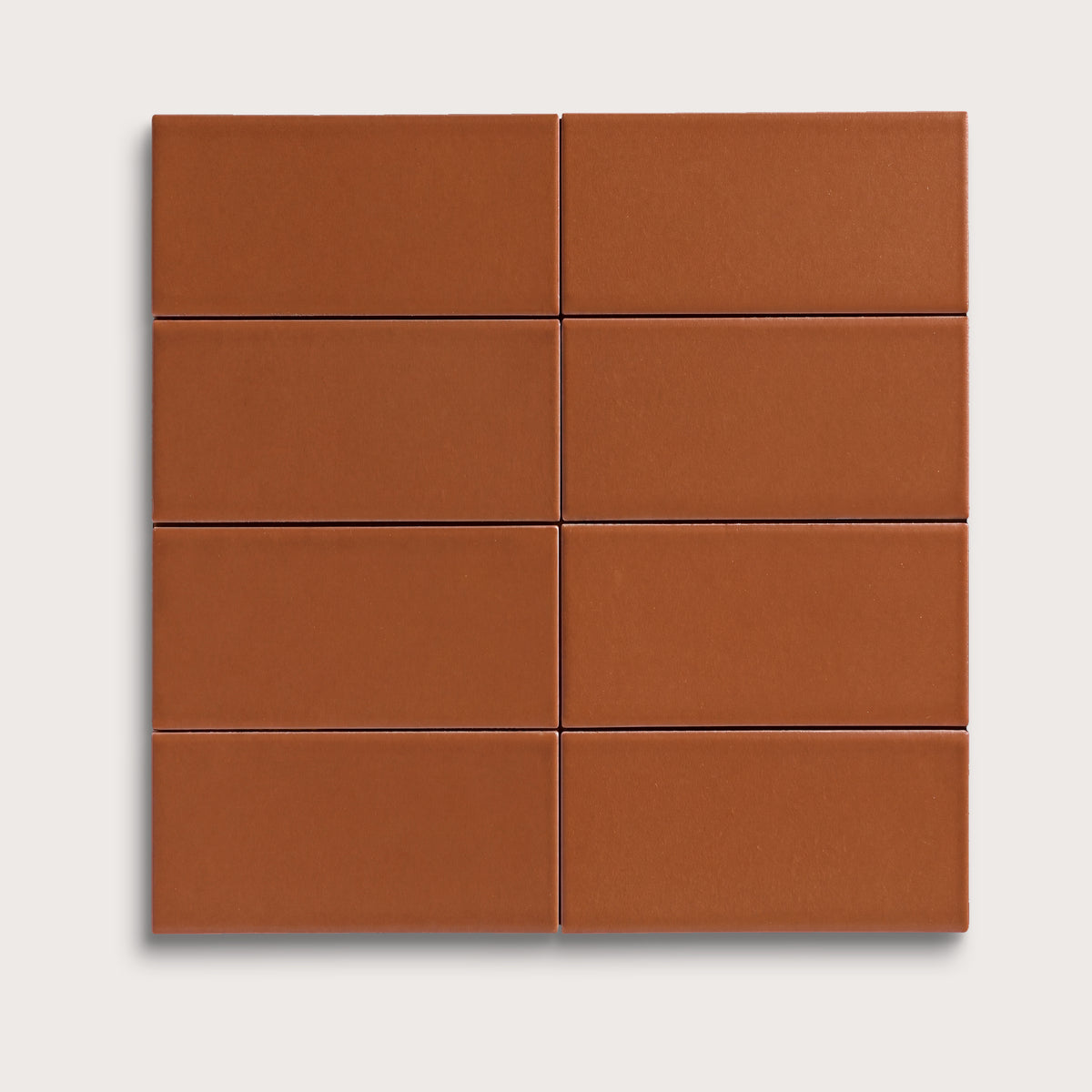 Saddle ceramic tile, 2 by 4 inches, matte finish