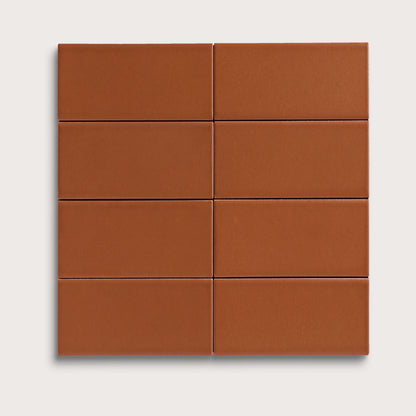 Saddle ceramic tile, 2 by 4 inches, matte finish