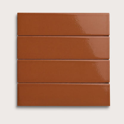 Saddle ceramic tile, 2 by 8 inches, gloss finish