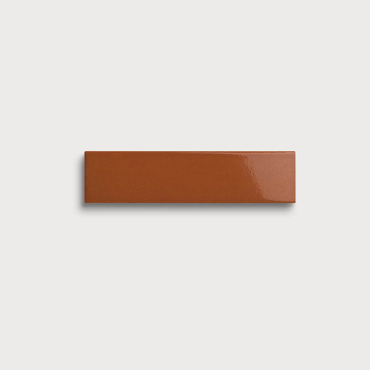 Saddle ceramic tile, 2 by 8 inches, gloss finish