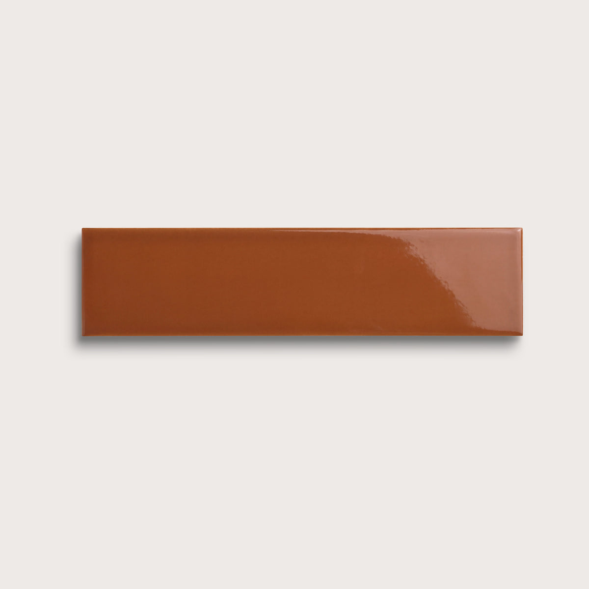 Saddle ceramic tile, 3 by 12 inches, gloss finish
