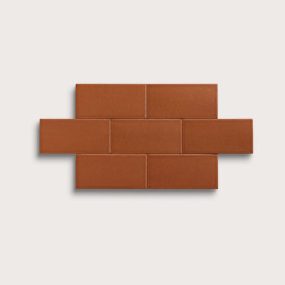 Saddle ceramic tile, 3 by 6 inches, matte finish