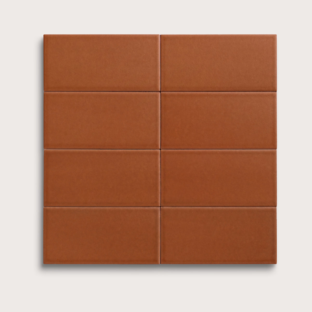 Saddle ceramic tile, 3 by 6 inches, matte finish