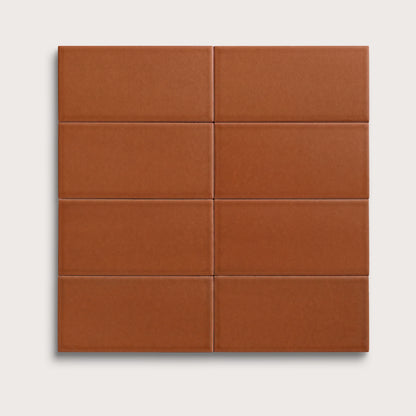 Saddle ceramic tile, 3 by 6 inches, matte finish