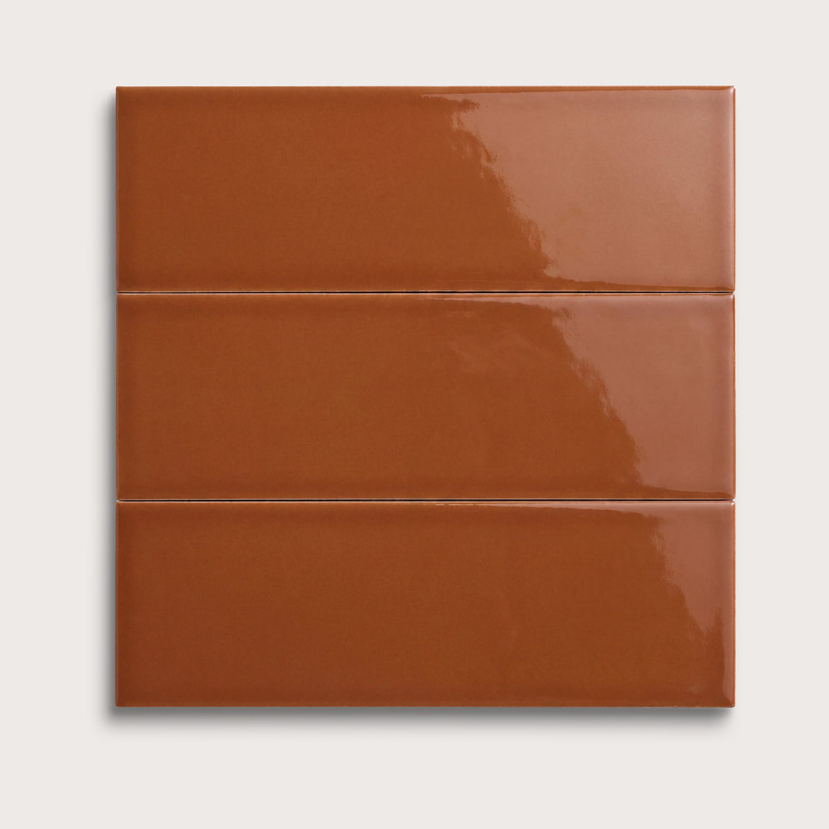 Saddle ceramic tile, 4 by 12 inches, gloss finish