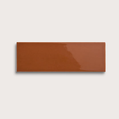 Saddle ceramic tile, 4 by 12 inches, gloss finish