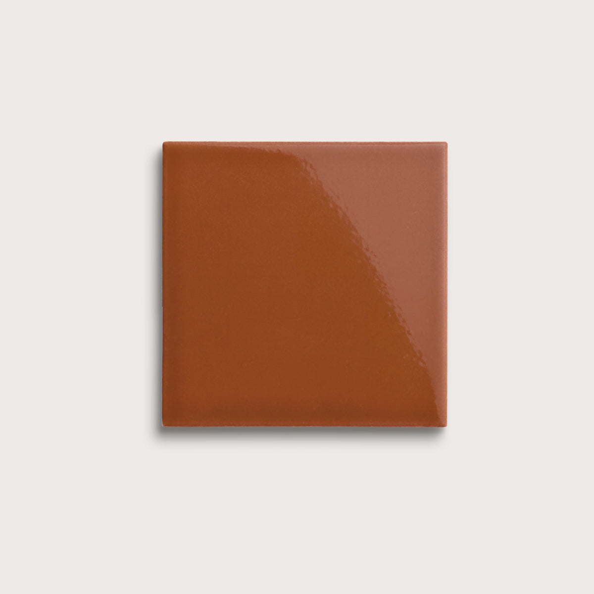 Saddle ceramic tile, 6 by 6 inches, gloss finish
