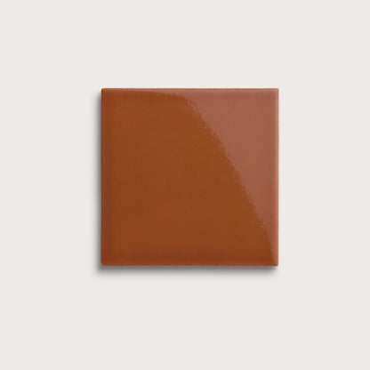 Saddle ceramic tile, 6 by 6 inches, gloss finish