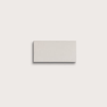 White ceramic tile, 2 by 4 inches, matte finish