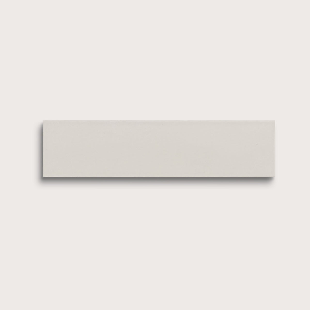 White ceramic tile, 3 by 12 inches, matte finish