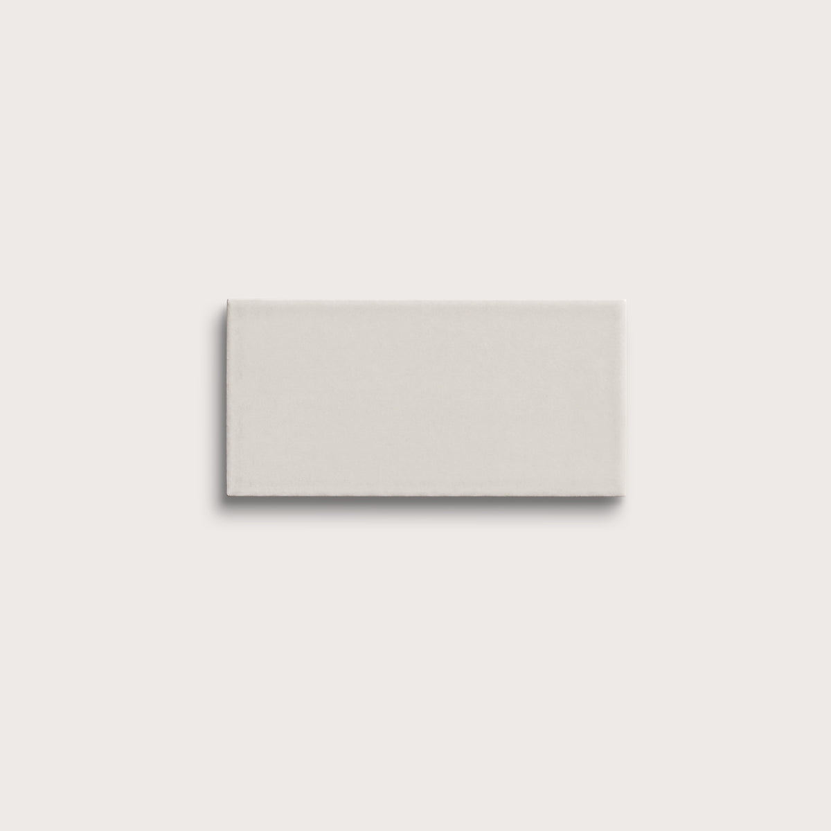 White ceramic tile, 3 by 6 inches, matte finish