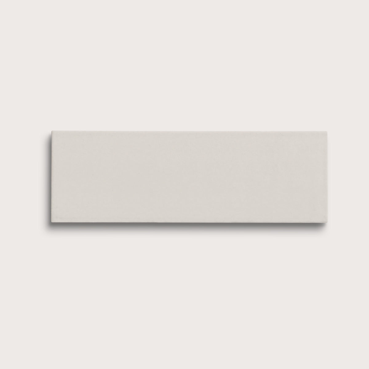 White ceramic tile, 4 by 12 inches, matte finish