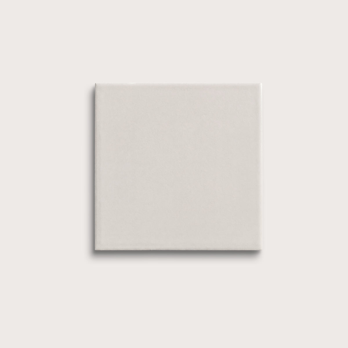 White ceramic tile, 6 by 6 inches, matte finish