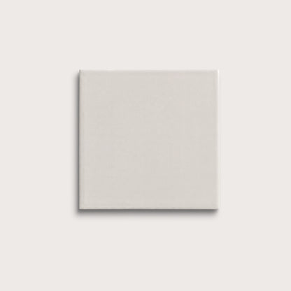 White ceramic tile, 6 by 6 inches, matte finish