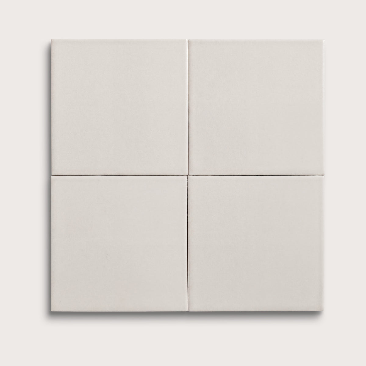 White ceramic tile, 8 by 8 inches, matte finish