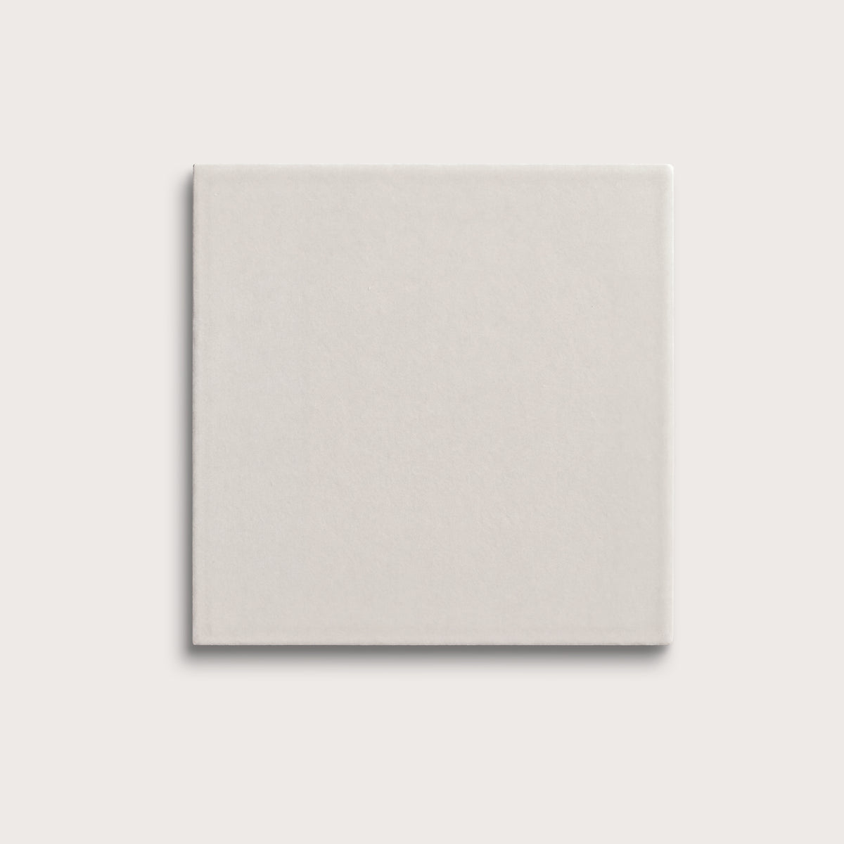 White ceramic tile, 8 by 8 inches, matte finish