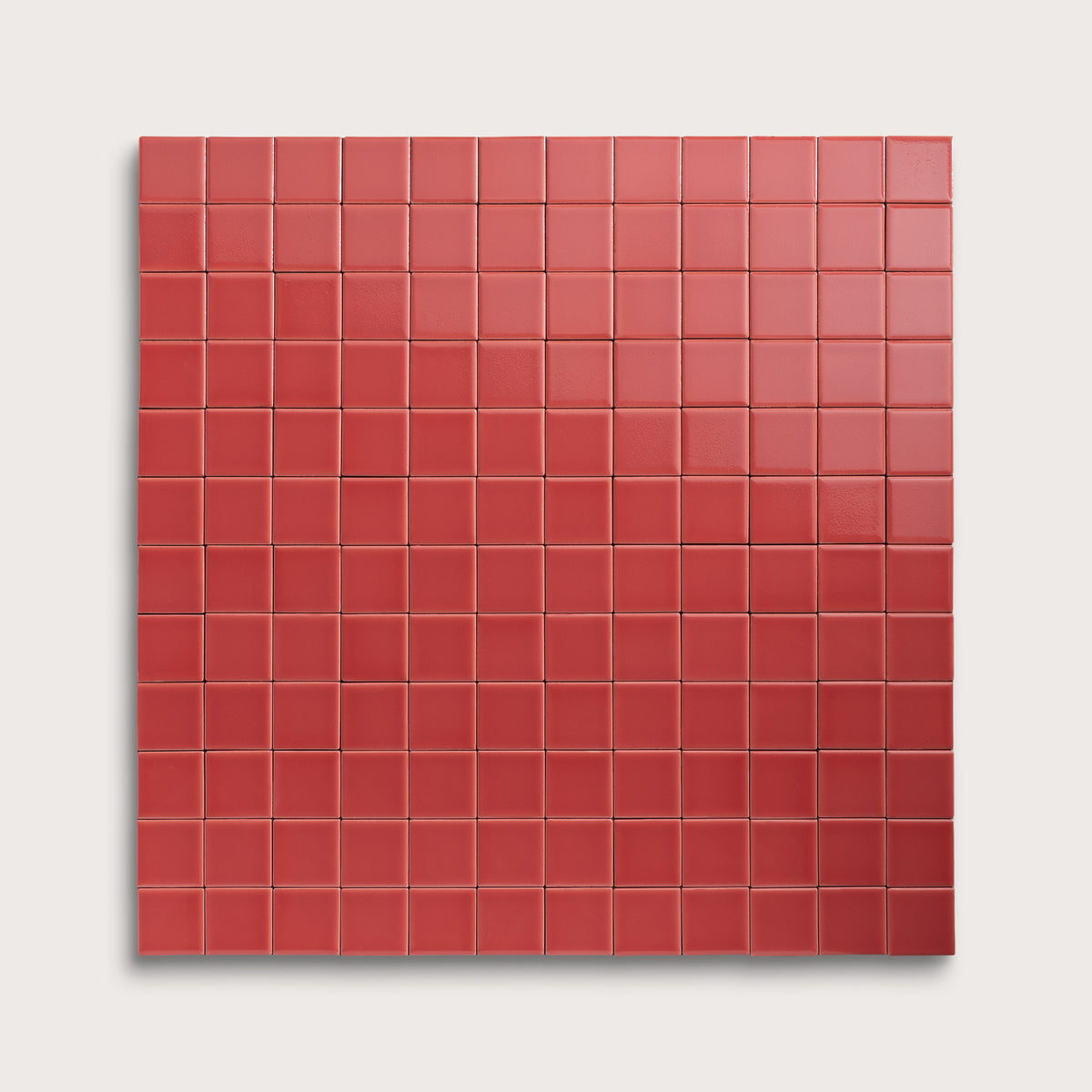 Watermelon Sugar ceramic tile, 2 by 2 inch mosaic, gloss finish