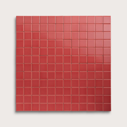 Watermelon Sugar ceramic tile, 2 by 2 inch mosaic, gloss finish