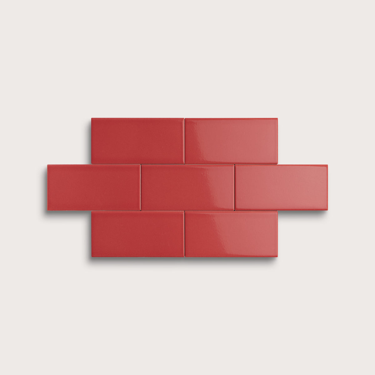 Watermelon Sugar ceramic tile, 2 by 4 inches, gloss finish