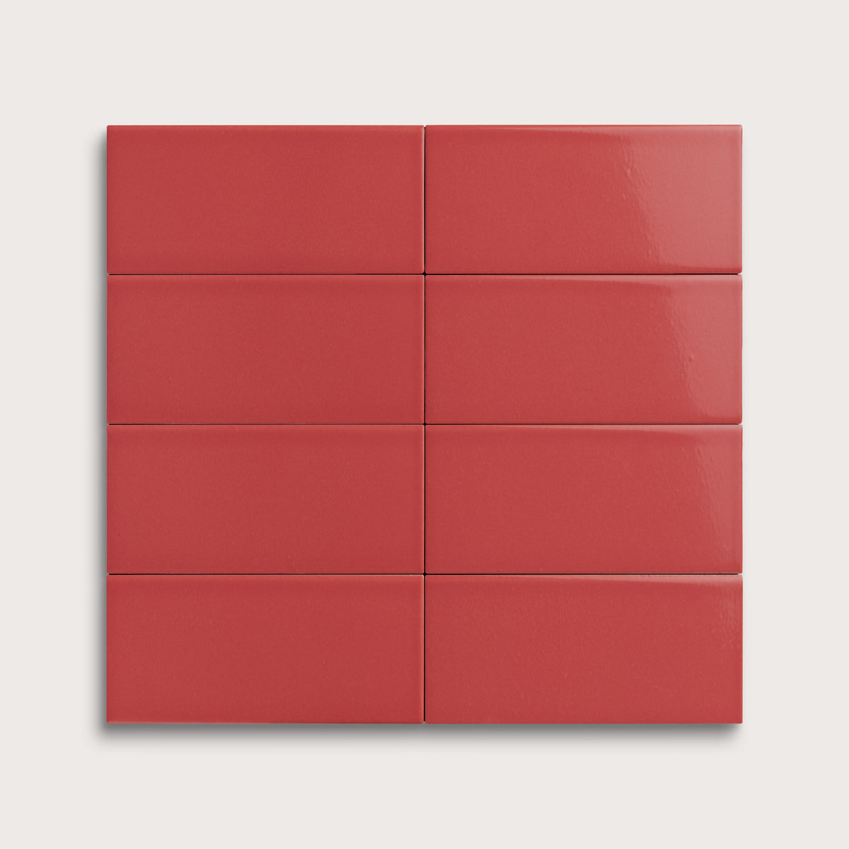 Watermelon Sugar ceramic tile, 2 by 4 inches, gloss finish
